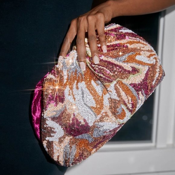 Sequin detailed Design Evening Bag - Picture 4 of 4